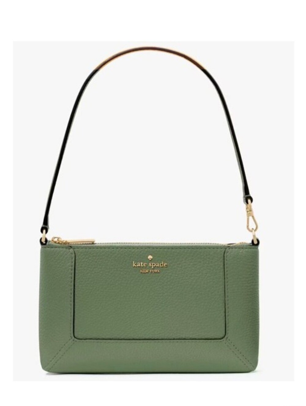 kate spade Lena Green Leather Converable Wristlet Shoulder Bag